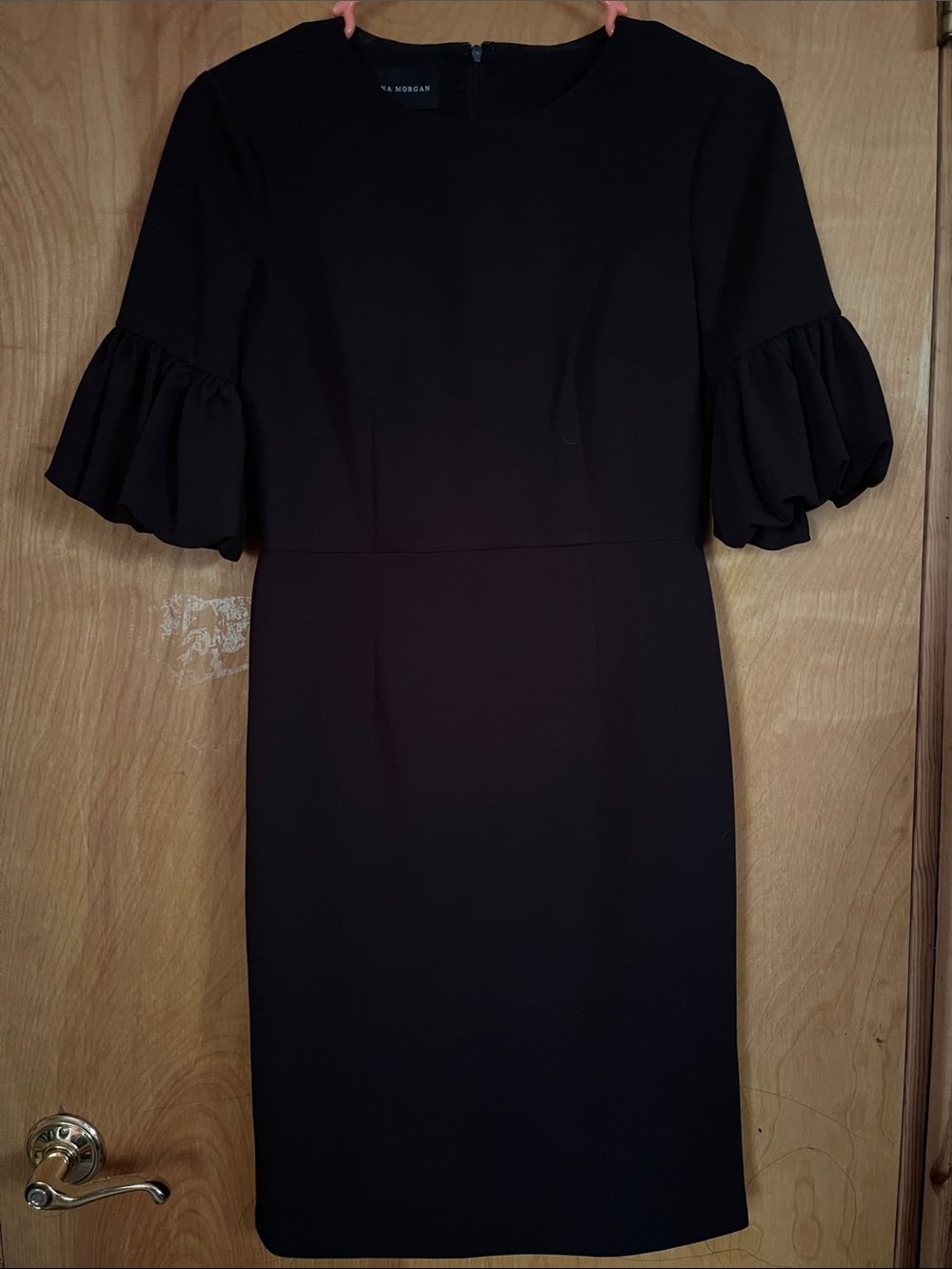 Rachel Comey Black Puff Sleeve Midi Dress